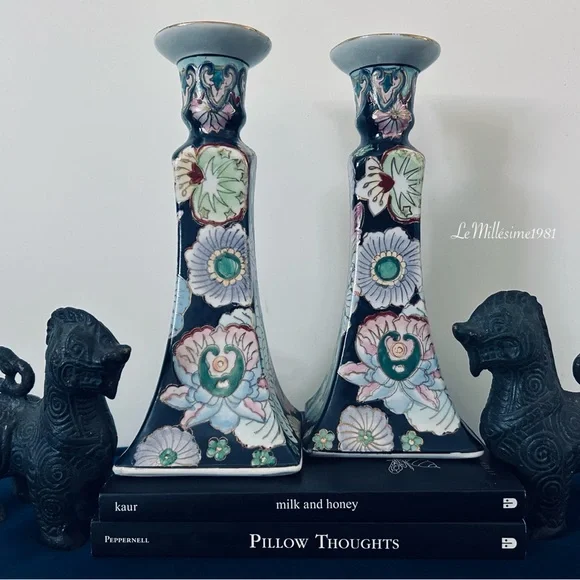 🛑SOLD🛑 A Pair of Vintage Neiman Marcus Candle Holders - Picture 1 of 6